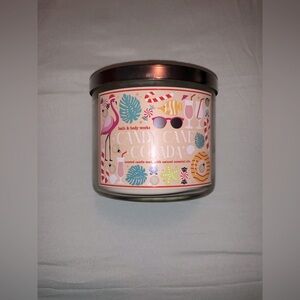 BBW: candy cane colada 3 wick candle